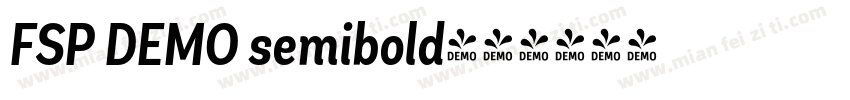 FSP DEMO semibold字体转换
